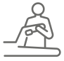 a man doing exercise icon which is a decorative image