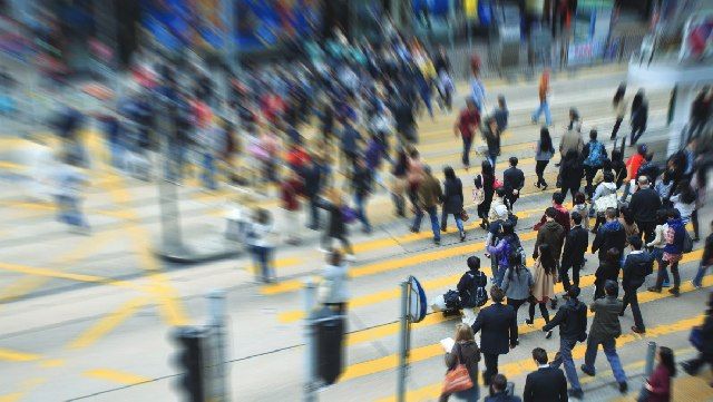 hong kong busy city image